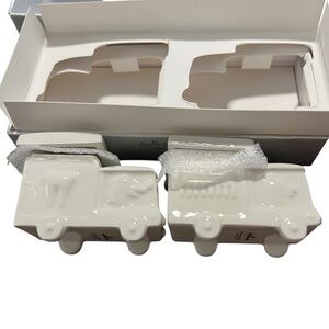 Hallmark Tooth And Curl Set Ceramic Train NEW In Original Box